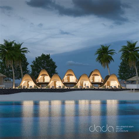 Giant Clamshells Complete a Unique Island Resort in .